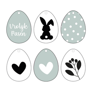 Easter eggs mint set 6pcs.