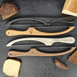 Dębowy nóż do chleba do codziennego użytku w kuchni, drewniany ząbkowany nóż do chleba na zakwasie, prezent do pieczenia, prezenty kuchenne dla kucharzy