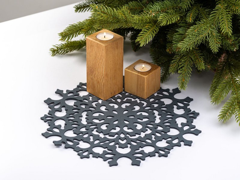 Kersttafelplacemat SNOWFLAKE