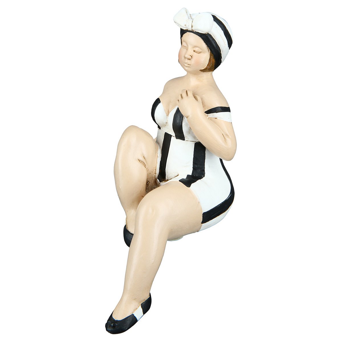 Poly Figur "Becky" schwarz/weiß VE 6 so
