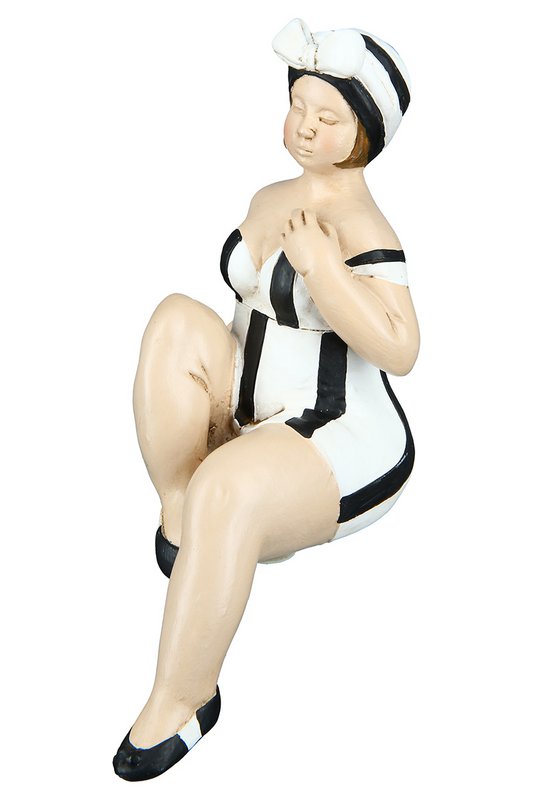 Poly Figur "Becky" schwarz/weiß VE 6 so
