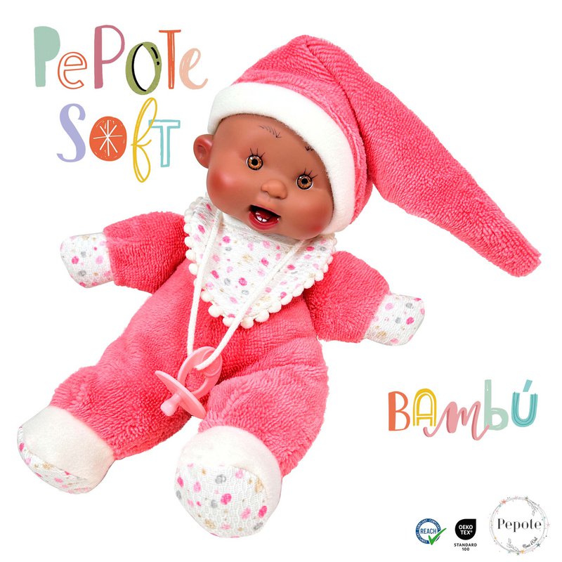PEPOTE SOFT BAMBOO DISPLAY DOLL 8 UNITS