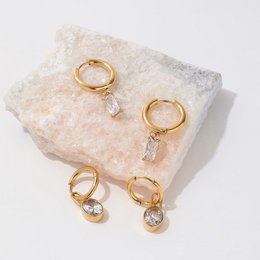 Algren - Huggie Earrings with Charms