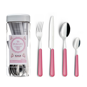EME Brio 16-delige Bestekset, Pink 66, Tube Box