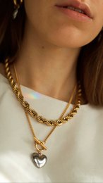 Champ - Heart Earrings and Necklace Set