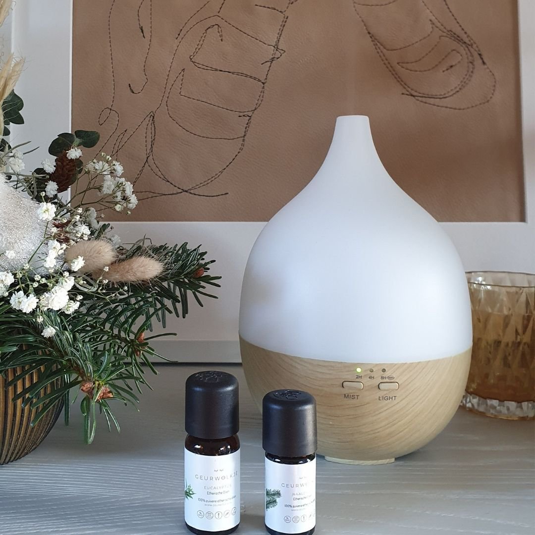 Close 2 Nature 2.0 also night light - Geurwolkje® Diffuser - Light wood - 200 ml - Recommended retail price €44.95