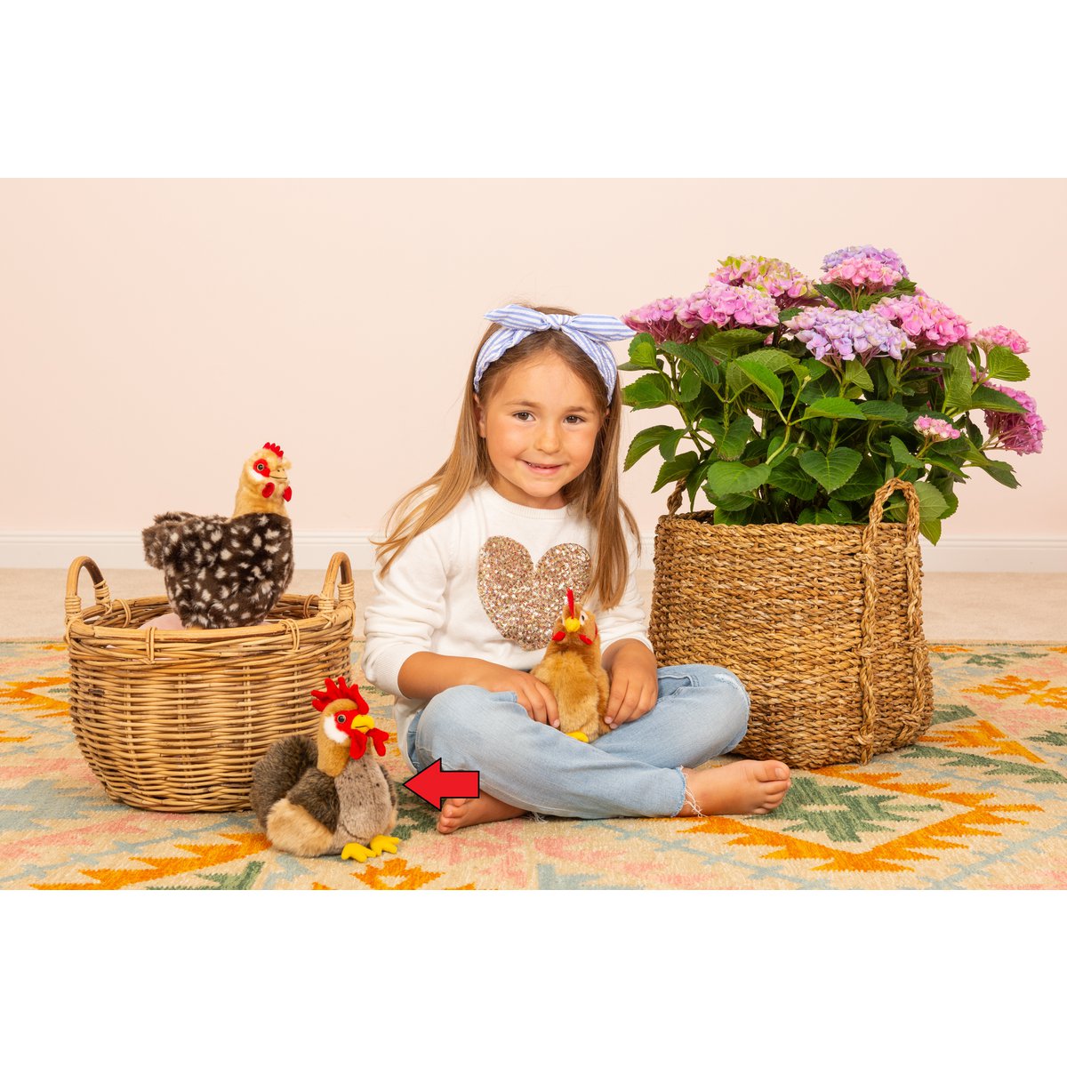 Rooster 17 cm - plush toy - soft toy