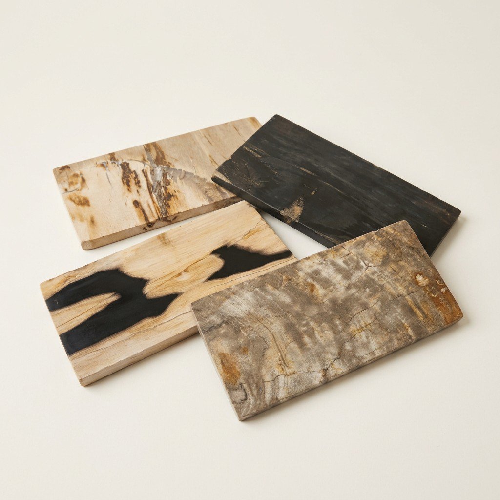 Tablett aus versteinertem Holz – 20 × 10 cm | Gemischte Auswahl