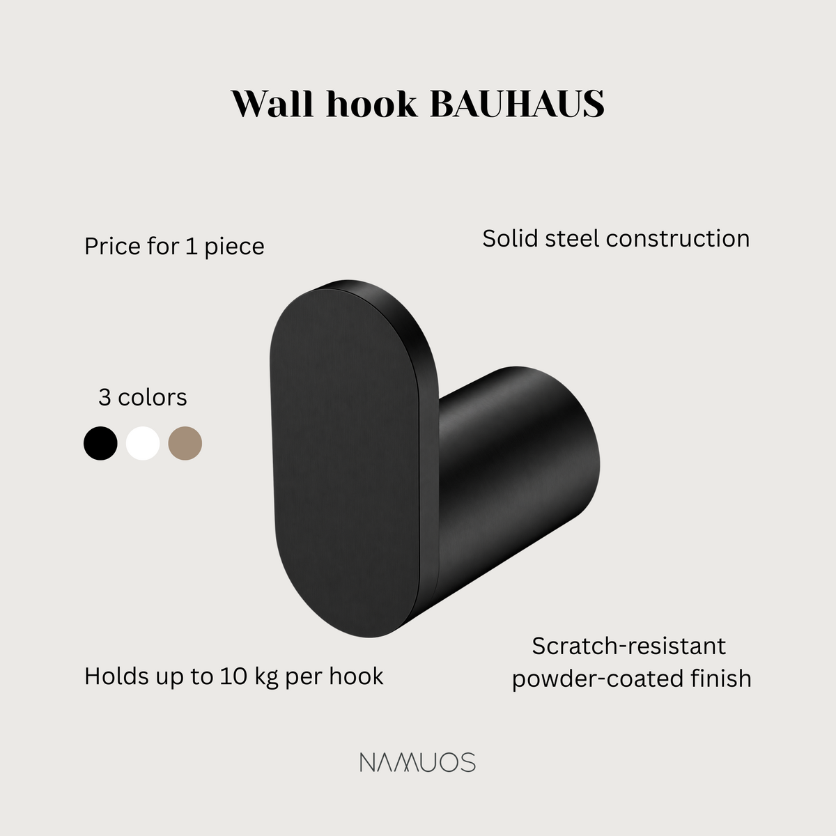 Minimalist Wall Hook BAUHAUS