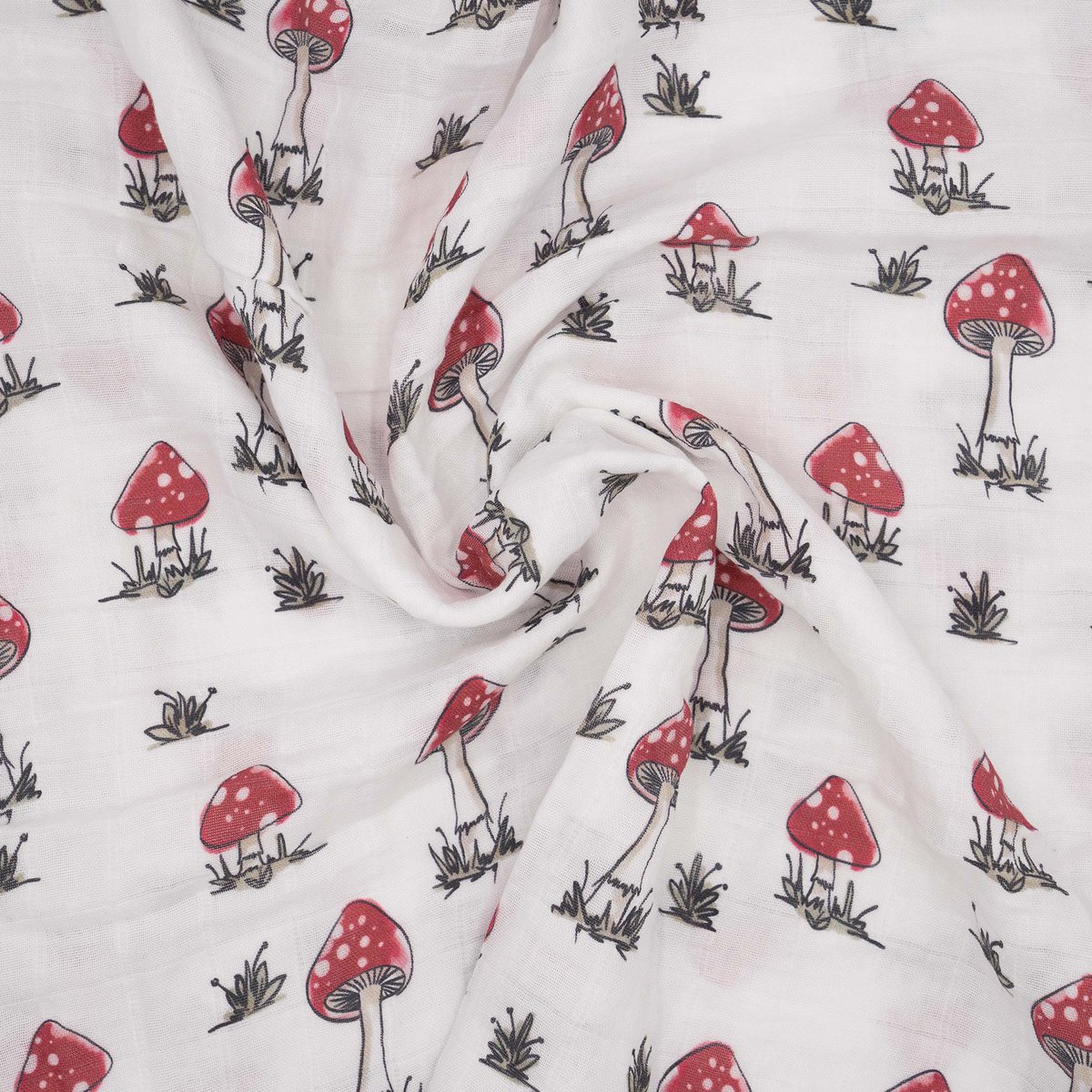 Tela muselina de algodón orgánico 120x120cm • Toadstool