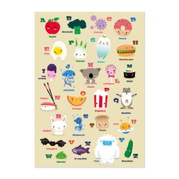 Zestaw obrazków w formacie A4 z 5 motywami kawaii dla dzieci