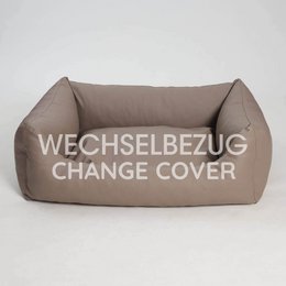 Wechselbezug Hundebett Box Bett Saddle Kunstleder sand