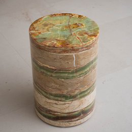 Mesa de centro Mármol beige y ónix verde