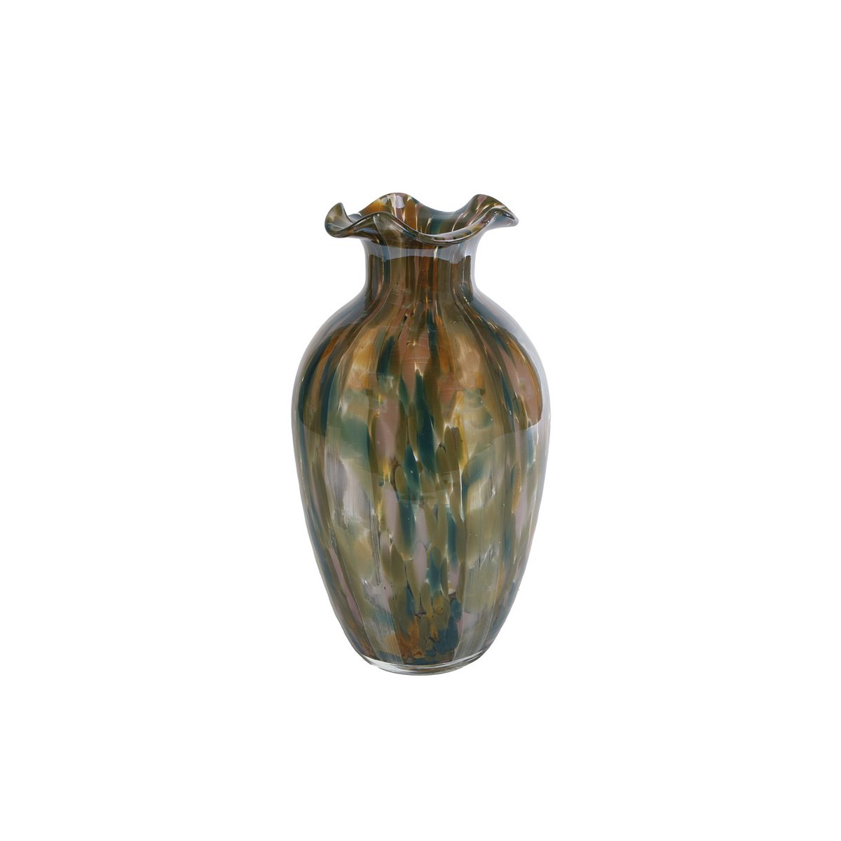 Vase Elin XL braun/grünes Glas