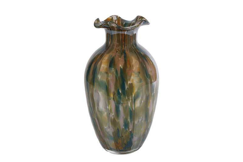 Vase Elin XL braun/grünes Glas