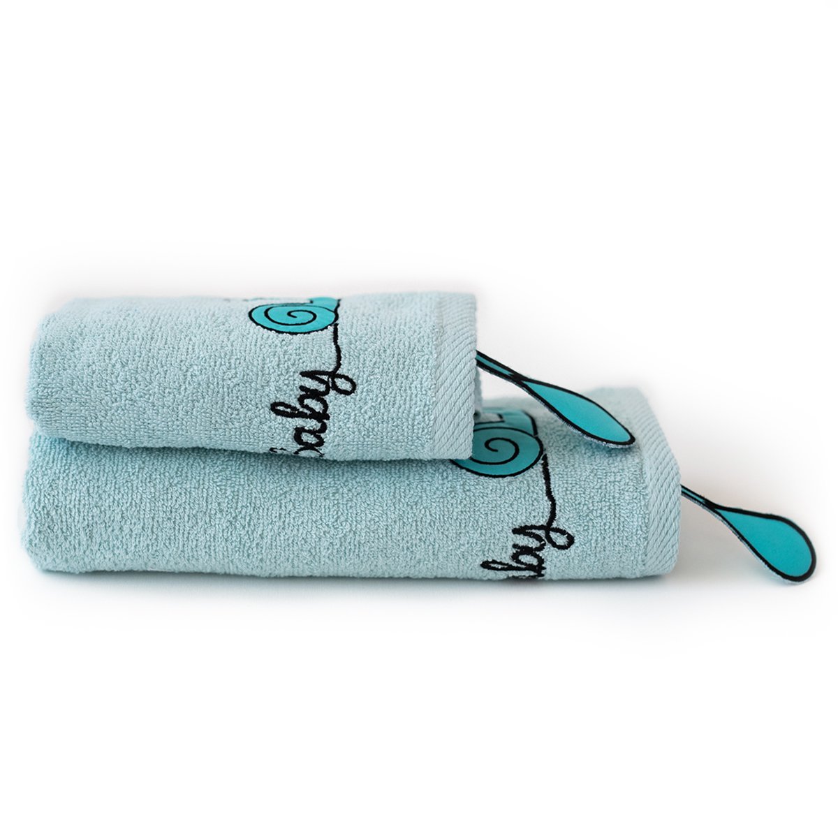 Milk & Moo Kinderhandtuch-Set mit 2 Sangaloz