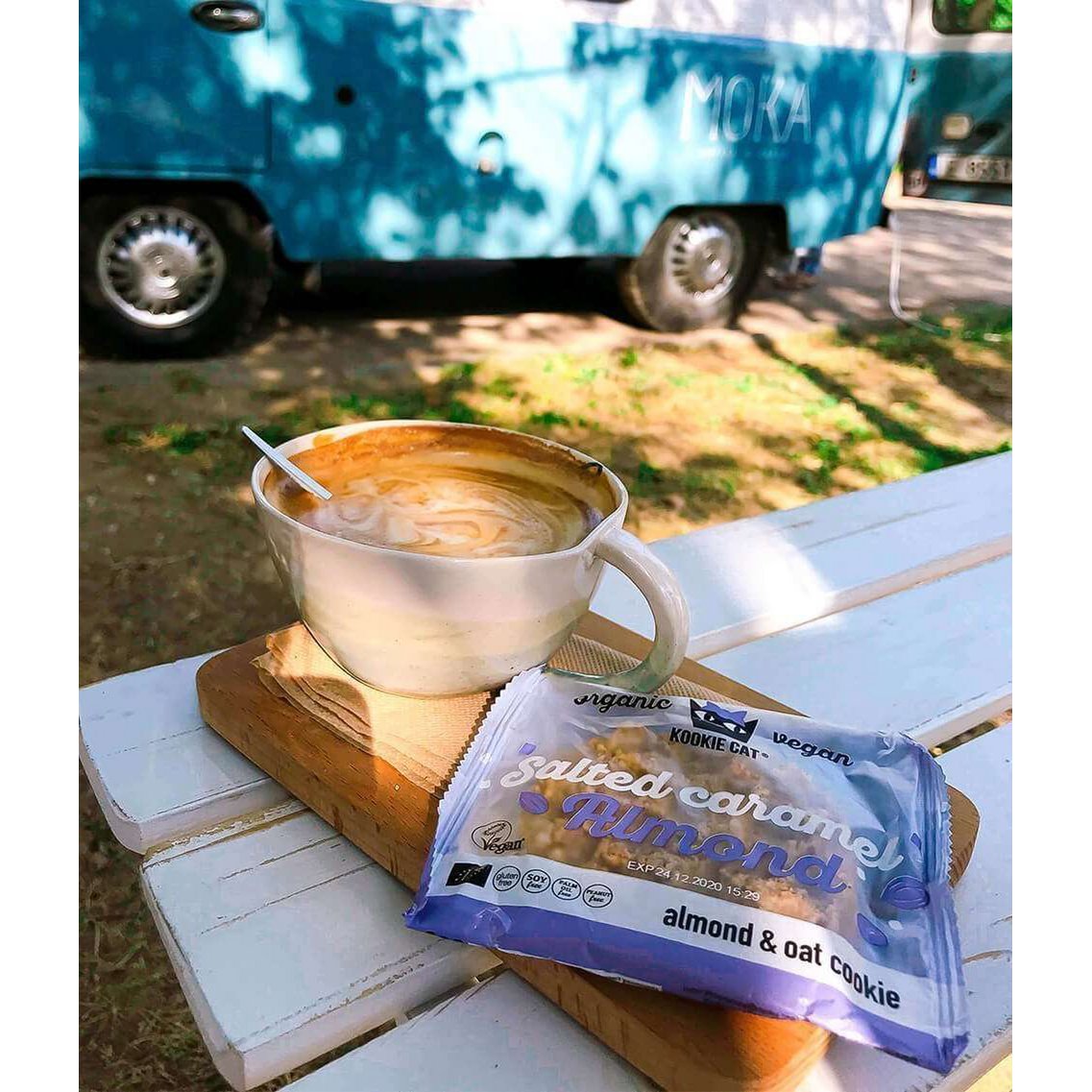 Salted Caramel Almond Cookie, organic, Kookie Cat, 50g