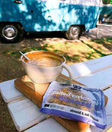 Salted Caramel Almond Cookie, organic, Kookie Cat, 50g