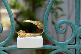 Gouden varenarmband, vergulde sterling zilveren sieraden, handgemaakte varenbladarmband, cadeau voor haar, verjaardagscadeau voor vrouwen