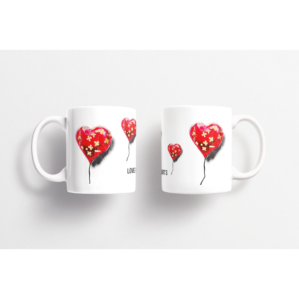 Taza Cerámica Banksy 325ml - Corazón Vendado