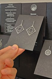 Earrings "Mandala filled" | stainless steel