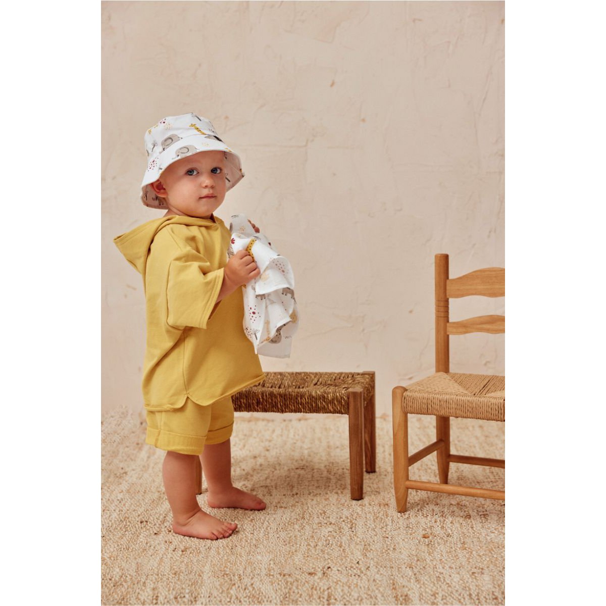 Muslin Baby Zoo - Bomuld - Hvid