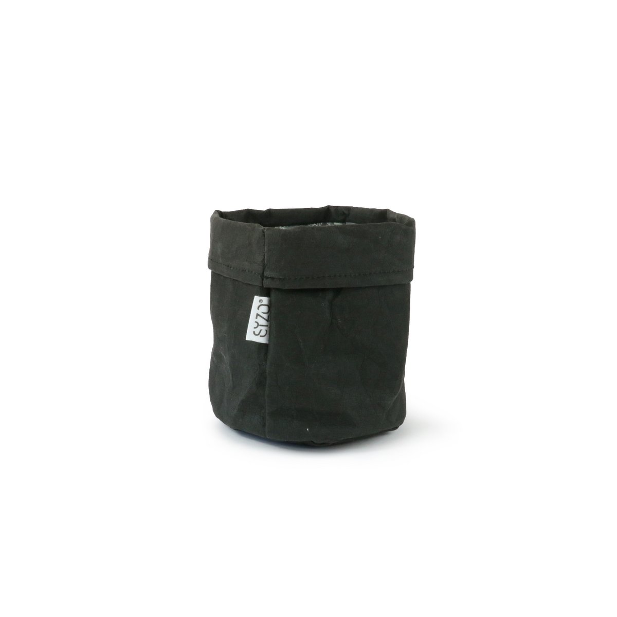 Bolsa de papel lavable SIZO negra con forro impermeable biodegradable