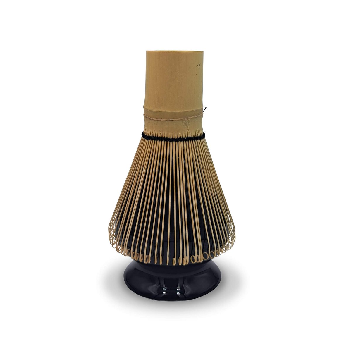 Matcha Besen Halter Kusenaoshi Schwarz aus Keramik