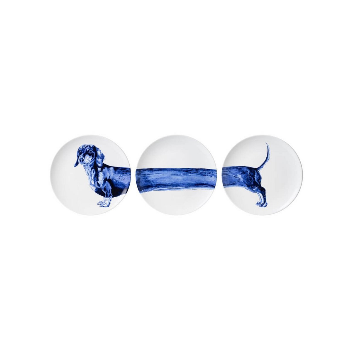 Vægplader Dachshund Sæt på 3
