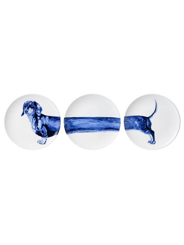 Vægplader Dachshund Sæt på 3