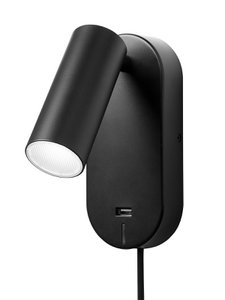 VÆGLAMPE EGO USB SORT