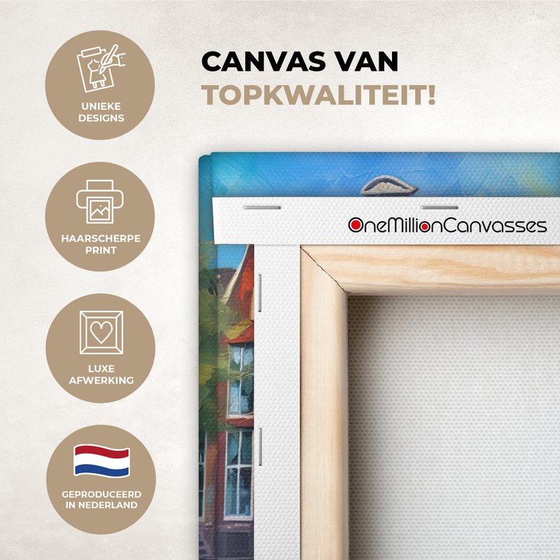 Canvas Painting - Wall Decoration Amsterdam - Oil - Grease - Painting - Art - Wall Decoration Living Room - Bedroom Decoration - Room Accessories - Canvas Paintings