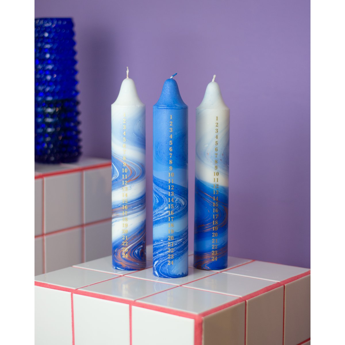Adventskerze Pastell, Weihnachtskalender
