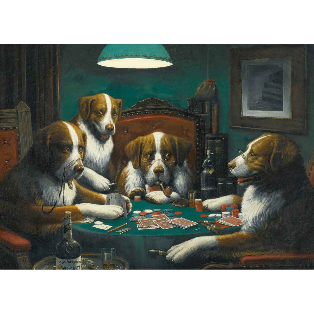Poster Coolidge - Cani che giocano a poker