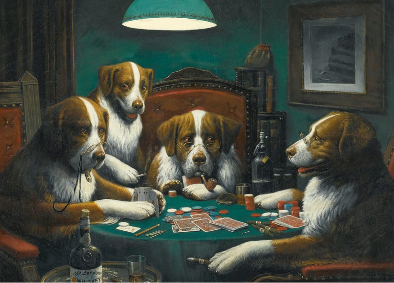 Poster Coolidge - Cani che giocano a poker