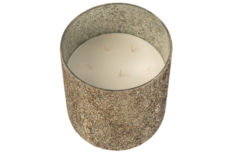 Candela profumata J-Line Luxuria - Cookie Crunch - vetro - bronzo - XL - 120U