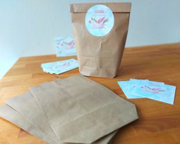 Unicorn party bags with sticker - unicorn guest gift bag for unicorn birthday