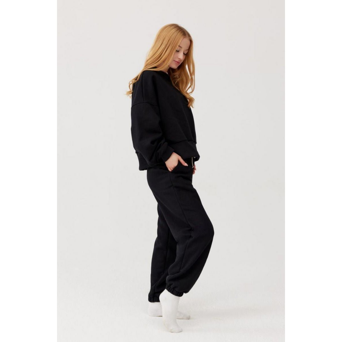 ROSA Herren-Sweatshirt – Baumwolle – Schwarz