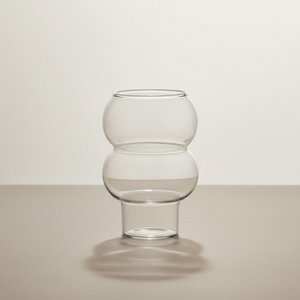 Designer glass cup for hot and cold drinks - Bubble - transparent - 500 ml