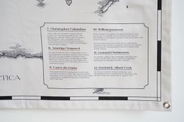 Baumwoll-Weltkarte für Kinder „Reisende und ihre Wege“