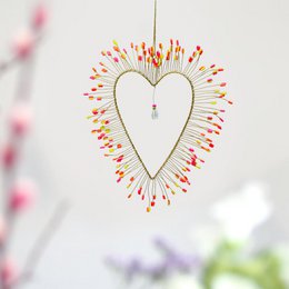 Decoratie FUNKEL Ultrafijn hart neon oranje