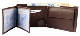Excellanc wallet in dark brown