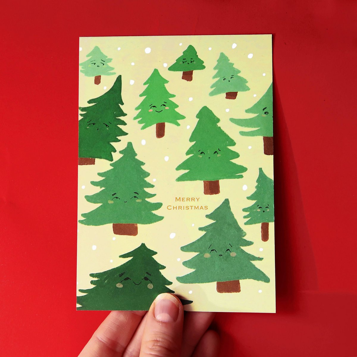 Postal de árboles de Navidad (eco friendly)
