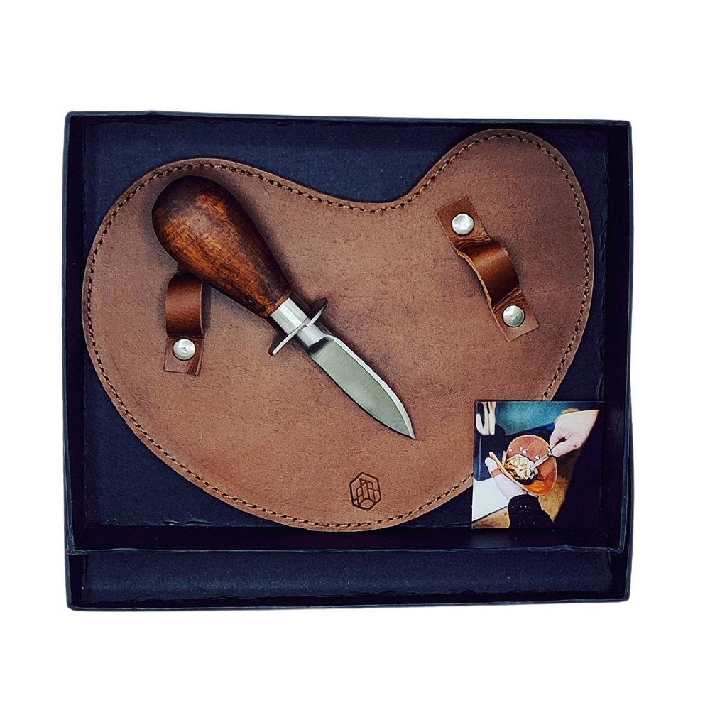 Oyster Knife with leather glove, Brut Homeware