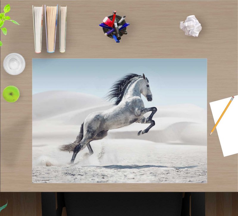 White horse - desk pad 60 x 40 cm
