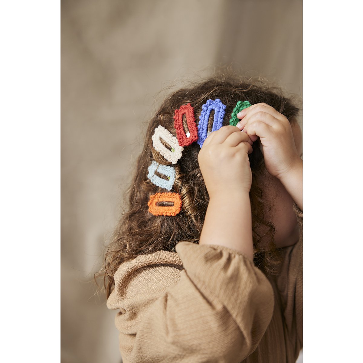 Horquillas para el pelo de ganchillo (3/tarjeta)