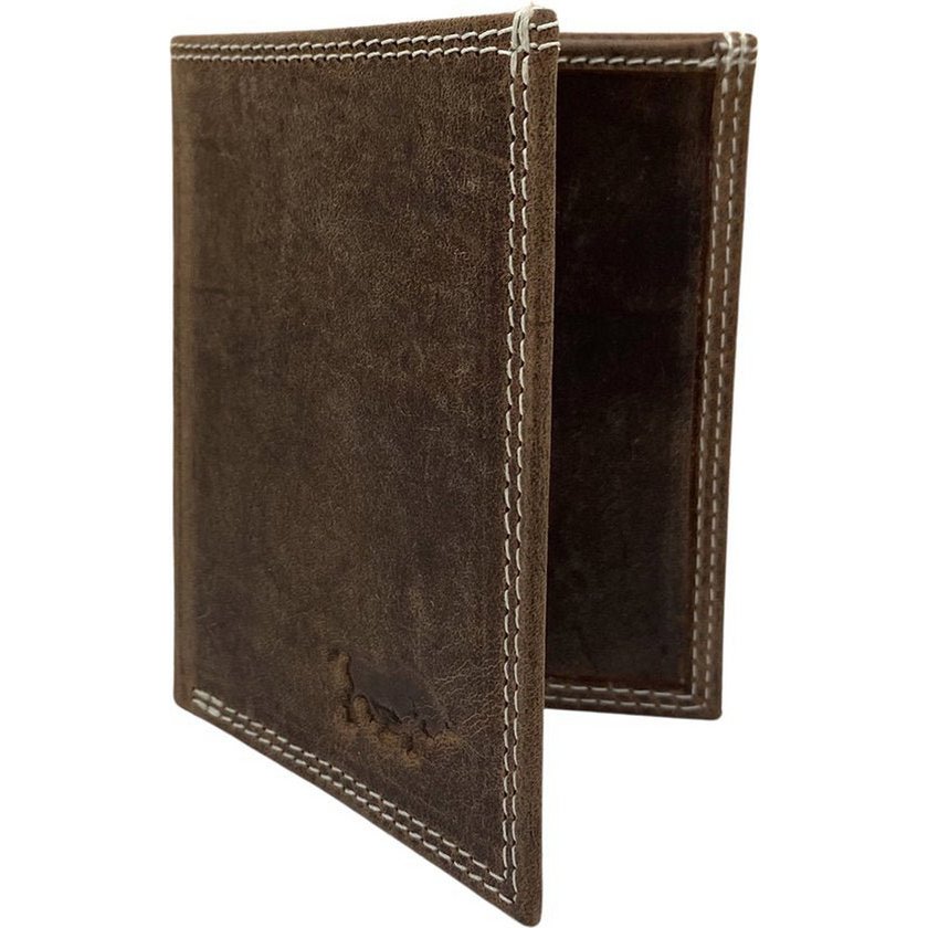 Arrigo Cognac -colored buffalo leather credit card holder, card holder and card holder with billpiece compartment