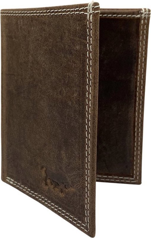 Arrigo Cognac -colored buffalo leather credit card holder, card holder and card holder with billpiece compartment