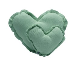 Mousseline kussen "Little Heart"