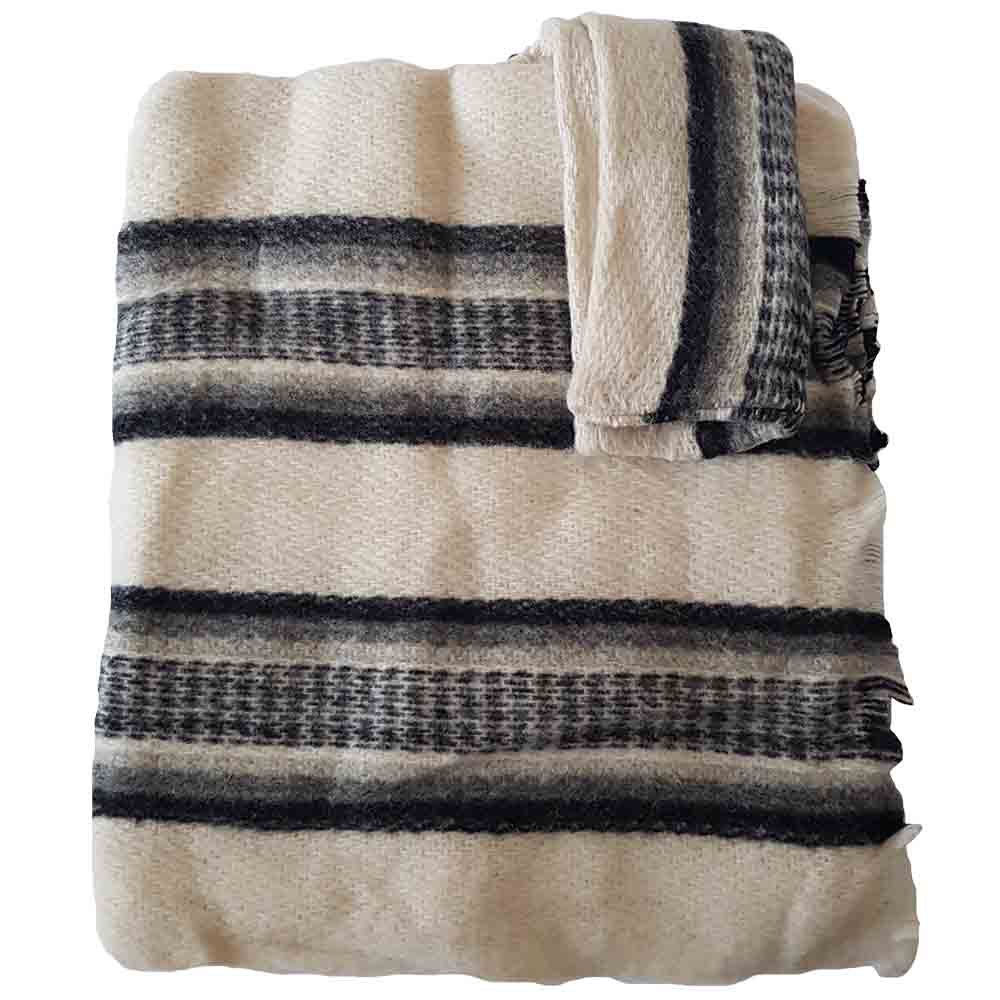 Poncho Alpaca Bianco - Prodotto in Ecuador